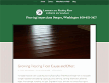 Tablet Screenshot of laminatefloorproblems.com